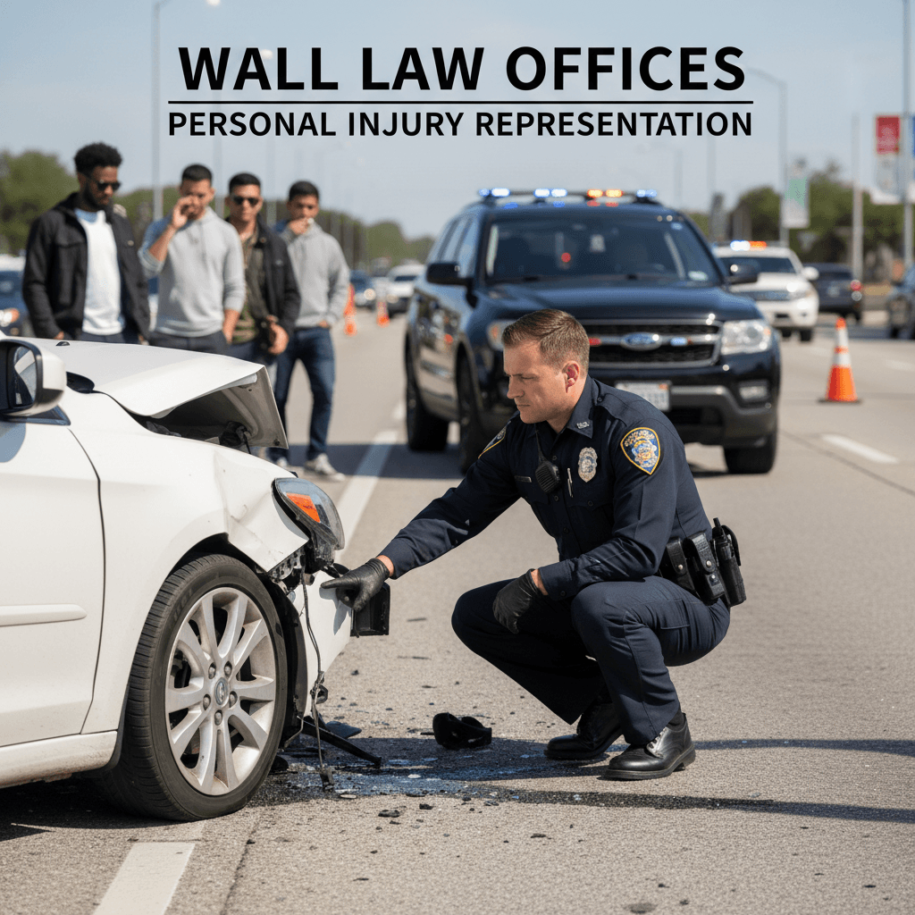 Car accident scene photo